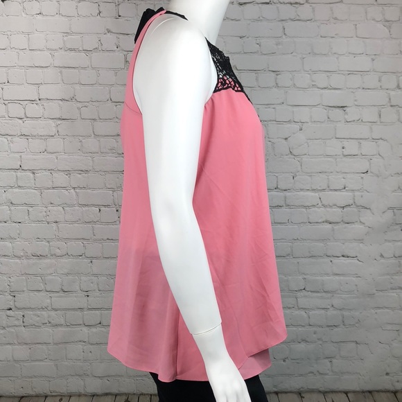 Only Size 14 Left! City Chic Pink Crochet Tank Top - Picture 4 of 6